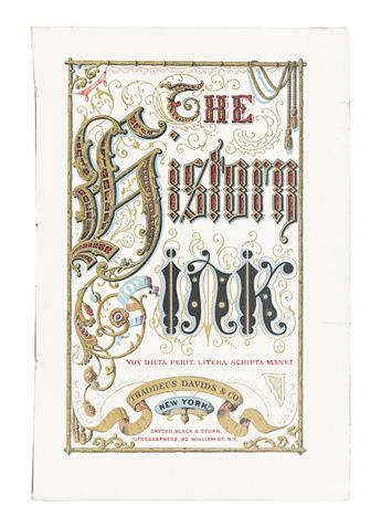 (PRINTING / TRADE CATALOGUE.) Thaddeus Davids & Co. The History of Ink Including Its Etymology, Chemistry, and Bibliography.